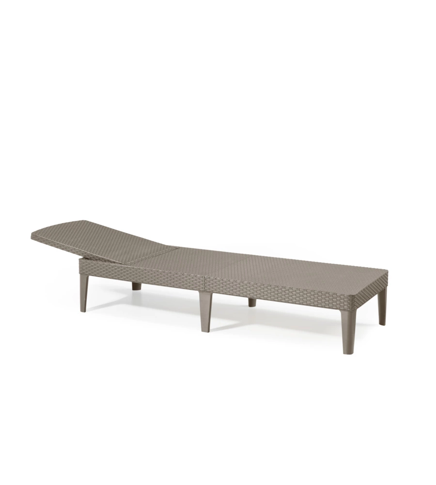 OUTLET - DIFETTI ESTETICI - SDRAIO LETTINO PRENDISOLE KETER "JAIPUR SUNLOUNGER" COLORE CAPPUCCINO, 187,5X58X29 CM